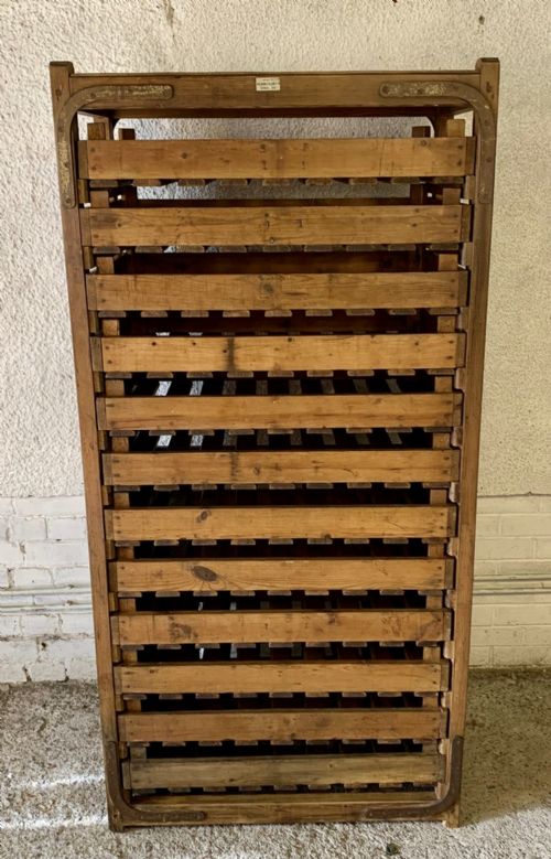 EARLY 20TH CENTURY PINE APPLE RACK WITH 12 DOUBLE SIDE PULLOUT RACKS - ADDITIONAL PHOTO 1