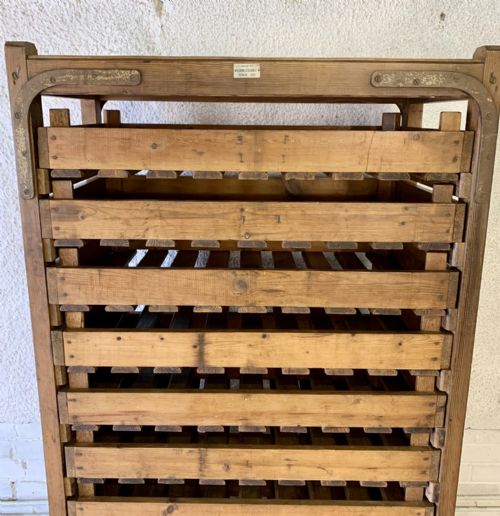 EARLY 20TH CENTURY PINE APPLE RACK WITH 12 DOUBLE SIDE PULLOUT RACKS - ADDITIONAL PHOTO 3