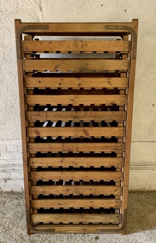 EARLY 20TH CENTURY PINE APPLE RACK WITH 12 DOUBLE SIDE PULLOUT RACKS - ADDITIONAL PHOTO 11