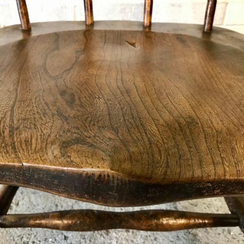 PAIR OF 19TH CENTURY SMOKER'S BOW CAPTAIN'S CHAIRS CONSTRUCTED FROM ELM AND BEECH - ADDITIONAL PHOTO 7