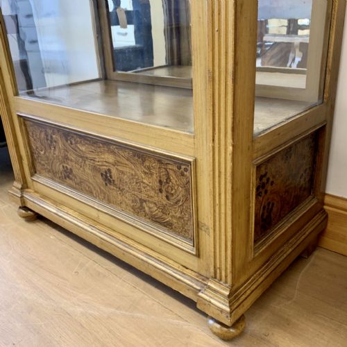 CIRCA 1900 EAST EUROPEAN PINE GLAZED DISPLAY CABINET IN ORIGINAL PAINT FINISH - ADDITIONAL PHOTO 5