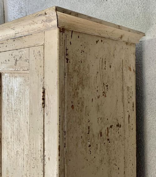 VICTORIAN PINE 2 DOOR HOUSEKEEPER'S LARDER CUPBOARD DRY SCRAPED BACK TO ORIGINAL PAINT - ADDITIONAL PHOTO 15