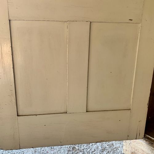 VICTORIAN PINE 2 DOOR HOUSEKEEPER'S LARDER CUPBOARD DRY SCRAPED BACK TO ORIGINAL PAINT - ADDITIONAL PHOTO 18