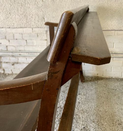 VICTORIAN PINE CHAPEL BENCH IN ORIGINAL FINISH - ADDITIONAL PHOTO 7