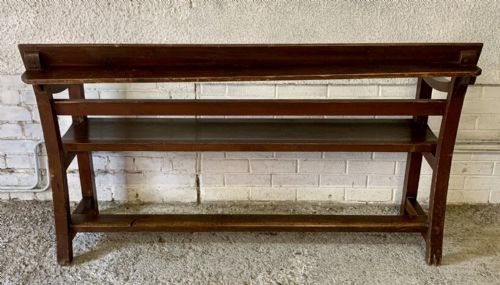 VICTORIAN PINE CHAPEL BENCH IN ORIGINAL FINISH - ADDITIONAL PHOTO 11