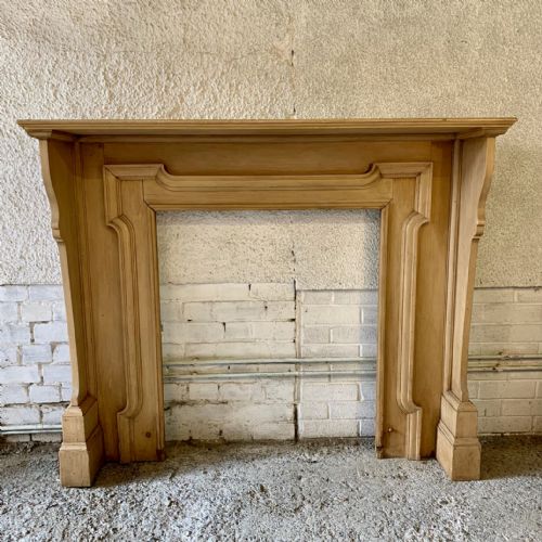 victorian stripped pine fire surround - CATEGORY: ANTIQUE FIREPLACES - DATED VICTORIAN