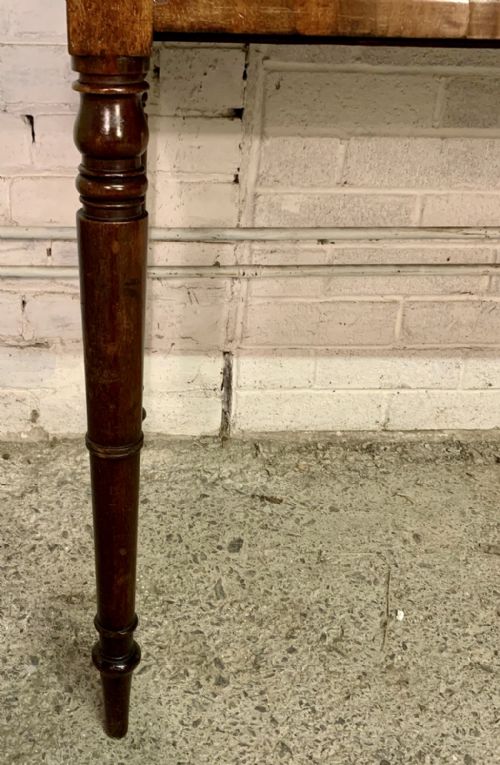 VICTORIAN MAHOGANY WRITING TABLE WITH ORIGINAL BRASS KNOBS - ADDITIONAL PHOTO 9