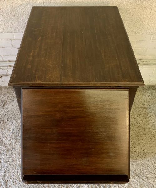 CIRCA 1910 OAK REVOLVING BOOKCASE FITTED WITH FOLDING BOOK STAND - ADDITIONAL PHOTO 8
