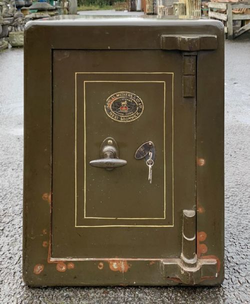 EARLY 20TH CENTURY SAFE BY SAMUEL WITHERS AND CO COMPLETE WITH ORIGINAL EXTERNAL DOOR KEY - ADDITIONAL PHOTO 1