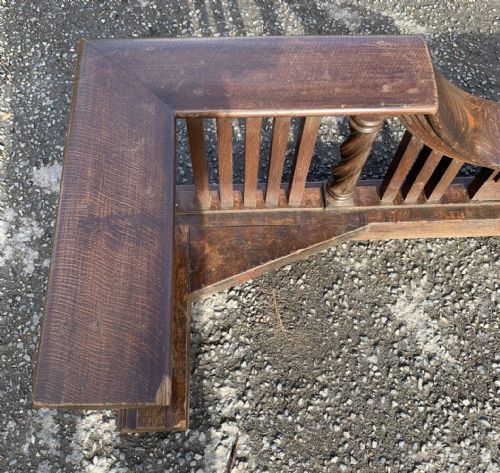 CIRCA 1900 LARGE SCALE OAK FENDER FROM A COUNTRY HOUSE - ADDITIONAL PHOTO 6