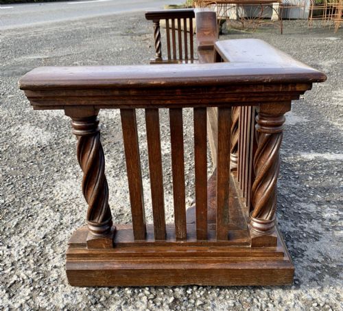 CIRCA 1900 LARGE SCALE OAK FENDER FROM A COUNTRY HOUSE - ADDITIONAL PHOTO 12