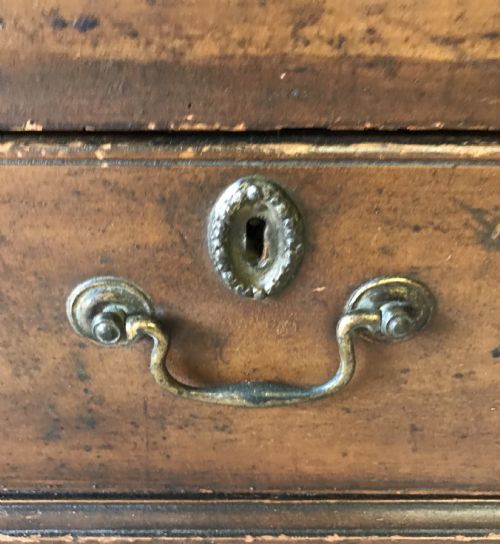19TH CENTURY PINE MULE CHEST WITH ORIGINAL GRAIN EFFECT FINISH - ADDITIONAL PHOTO 10