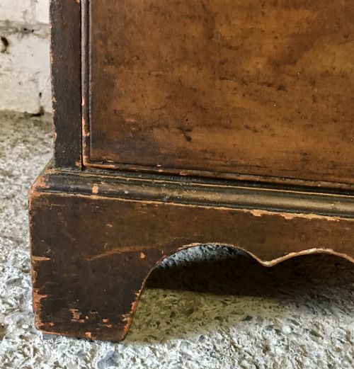19TH CENTURY PINE MULE CHEST WITH ORIGINAL GRAIN EFFECT FINISH - ADDITIONAL PHOTO 11