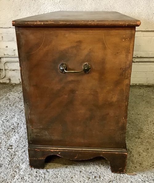 19TH CENTURY PINE MULE CHEST WITH ORIGINAL GRAIN EFFECT FINISH - ADDITIONAL PHOTO 14
