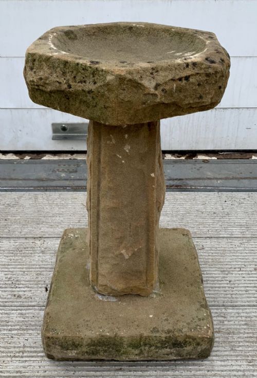 EARLY 20TH CENTURY CARVED PURBECK STONE BIRD BATH - ADDITIONAL PHOTO 5
