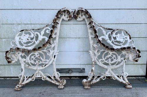 PAIR OF VICTORIAN CAST IRON BENCH ENDS BELIEVED TO BE COALBROOKDALE - ADDITIONAL PHOTO 7