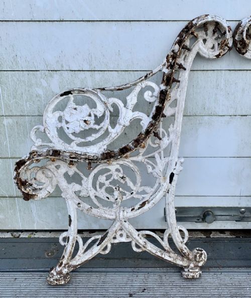 PAIR OF VICTORIAN CAST IRON BENCH ENDS BELIEVED TO BE COALBROOKDALE - ADDITIONAL PHOTO 8