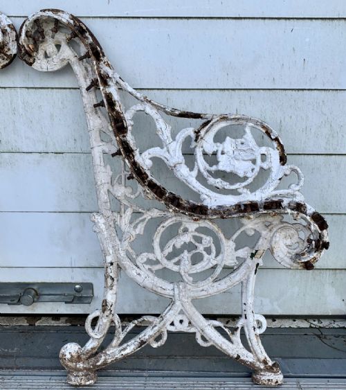 PAIR OF VICTORIAN CAST IRON BENCH ENDS BELIEVED TO BE COALBROOKDALE - ADDITIONAL PHOTO 9