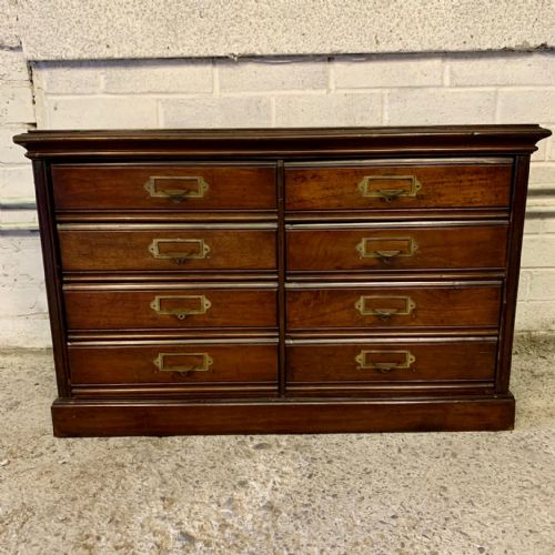 victorian mahogany desk top filing cabinet with drop flap drawers - CATEGORY: ANTIQUE CHEST OF DRAWERS - DATED VICTORIAN