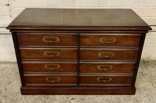VICTORIAN MAHOGANY DESK TOP FILING CABINET WITH DROP FLAP DRAWERS - ADDITIONAL PHOTO 2