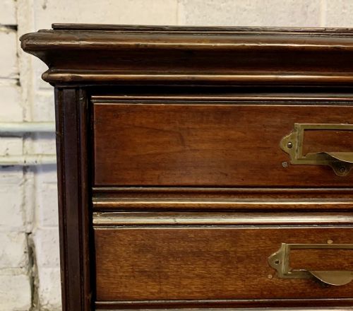 VICTORIAN MAHOGANY DESK TOP FILING CABINET WITH DROP FLAP DRAWERS - ADDITIONAL PHOTO 10