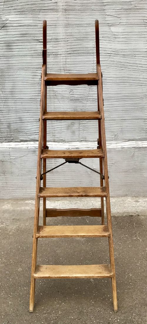 EARLY 20TH CENTURY SIMPLEX STEP LADDER - ADDITIONAL PHOTO 1