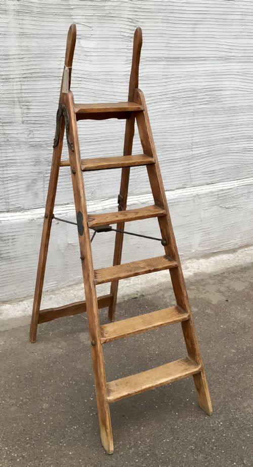 EARLY 20TH CENTURY SIMPLEX STEP LADDER - ADDITIONAL PHOTO 2