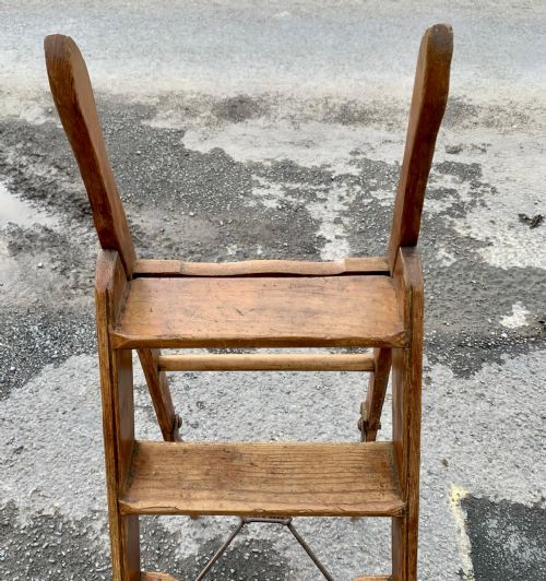 EARLY 20TH CENTURY SIMPLEX STEP LADDER - ADDITIONAL PHOTO 4