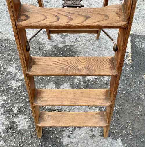 EARLY 20TH CENTURY SIMPLEX STEP LADDER - ADDITIONAL PHOTO 5