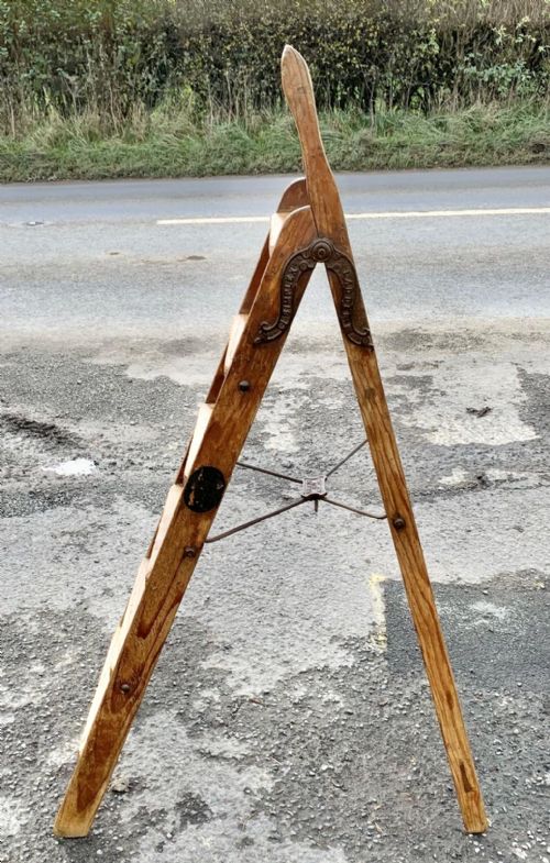 EARLY 20TH CENTURY SIMPLEX STEP LADDER - ADDITIONAL PHOTO 9