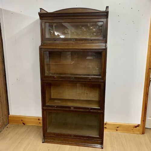 edwardian lebus bookcase with 4 sections - CATEGORY: ANTIQUE BOOKCASES - DATED EDWARDIAN