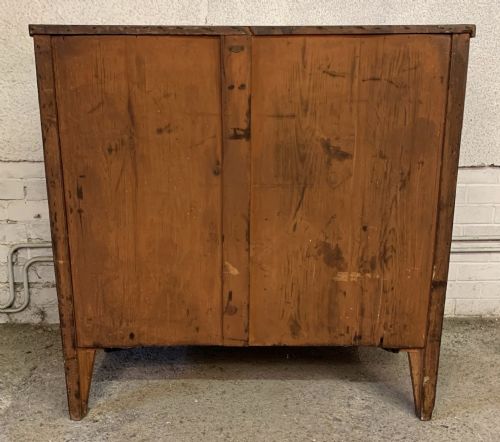 VICTORIAN MAHOGANY BOW FRONT CHEST OF DRAWERS ON BRACKET FEET - ADDITIONAL PHOTO 11