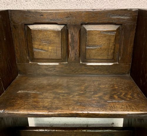 19TH CENTURY SINGLE SEAT OAK PEW - ADDITIONAL PHOTO 2