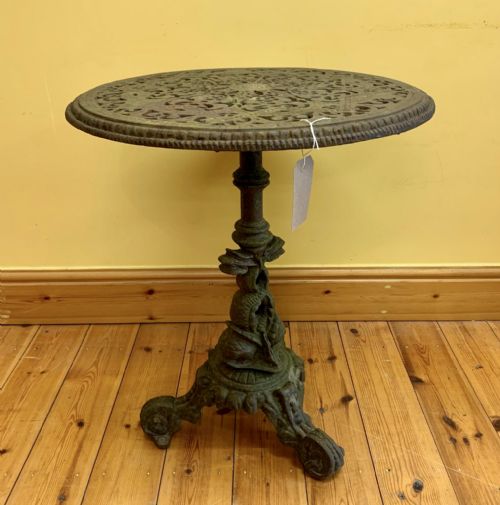 victorian cast iron pub table - CATEGORY: ANTIQUE TABLES - DATED VICTORIAN