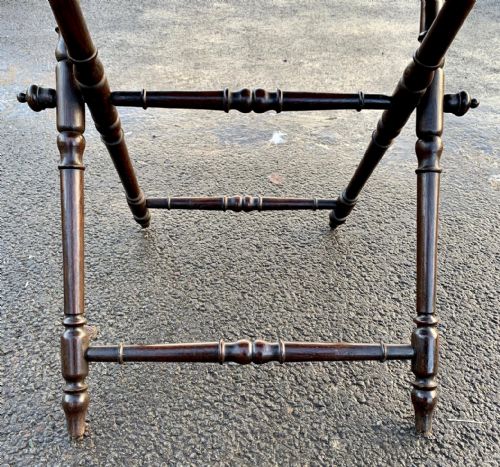 VICTORIAN OAK BUTLER'S TRAY ON ORIGINAL STAND - ADDITIONAL PHOTO 8