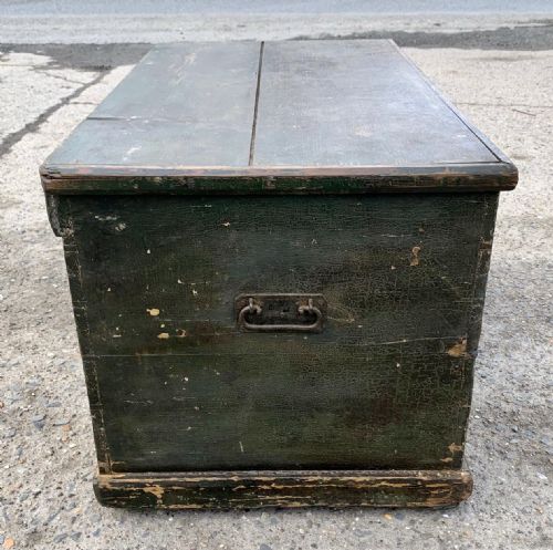 VICTORIAN PINE BLANKET BOX WITH ORIGINAL PAINT - ADDITIONAL PHOTO 6