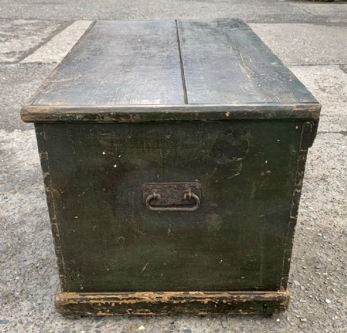 VICTORIAN PINE BLANKET BOX WITH ORIGINAL PAINT - ADDITIONAL PHOTO 7