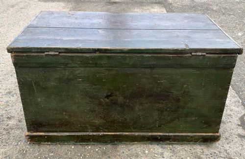 VICTORIAN PINE BLANKET BOX WITH ORIGINAL PAINT - ADDITIONAL PHOTO 8