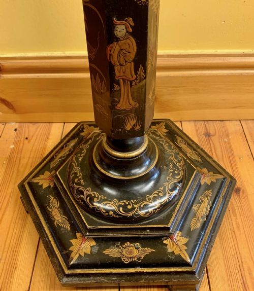 CIRCA 1910 ENGLISH JAPANNED STANDARD LAMP - ADDITIONAL PHOTO 7