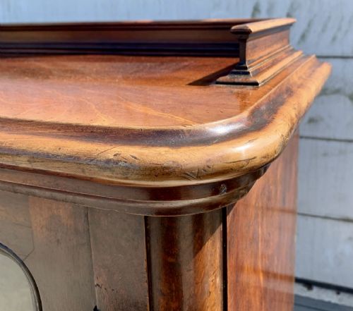 VICTORIAN MAHOGANY BOOKCASE WITH 2 GLAZED DOORS COMPLETE WITH KEY - ADDITIONAL PHOTO 9