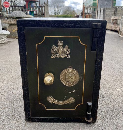 circa 1920 safe in original paint complete with keys for door and internal drawer - CATEGORY: ANTIQUE MISCELLANEOUS - DATED 1920
