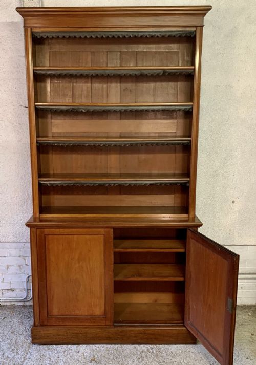 VICTORIAN MAHOGANY BOOKCASE COMPLETE WITH KEY - ADDITIONAL PHOTO 2
