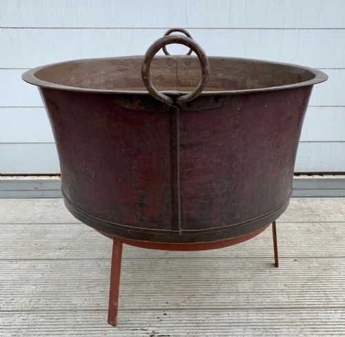 19TH CENTURY CAULDRON ON ASSOCIATED STAND - ADDITIONAL PHOTO 2