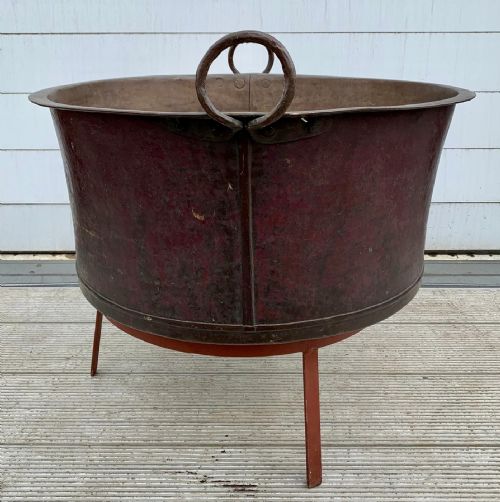 19TH CENTURY CAULDRON ON ASSOCIATED STAND - ADDITIONAL PHOTO 3