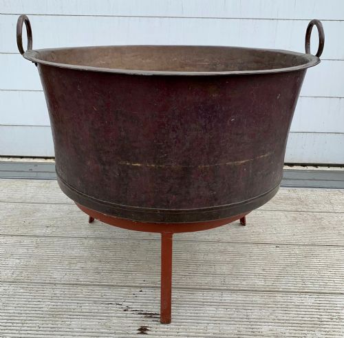 19TH CENTURY CAULDRON ON ASSOCIATED STAND - ADDITIONAL PHOTO 4