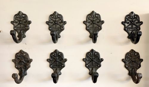 SET OF 8 VICTORIAN CAST IRON HOOKS - ADDITIONAL PHOTO 1