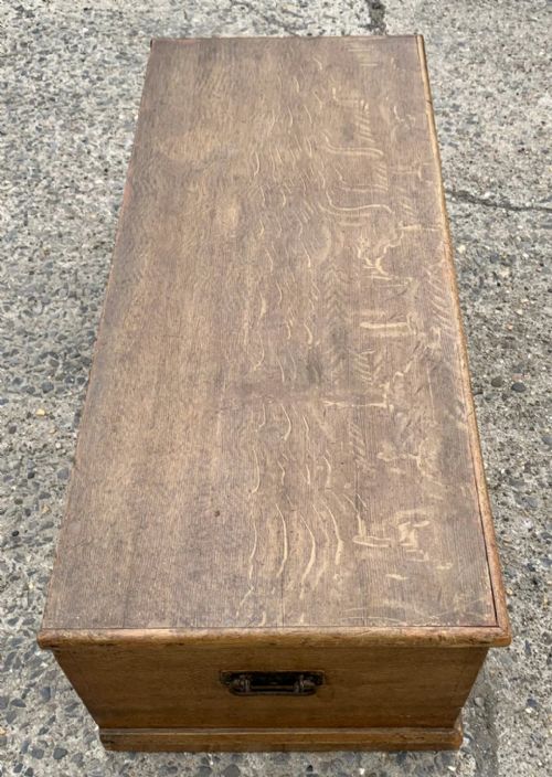 VICTORIAN PINE BLANKET BOX WITH INTERNAL CANDLE BOX AND A HIDDEN DRAWER - ADDITIONAL PHOTO 4