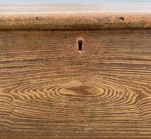 VICTORIAN PINE BLANKET BOX WITH INTERNAL CANDLE BOX AND A HIDDEN DRAWER - ADDITIONAL PHOTO 9