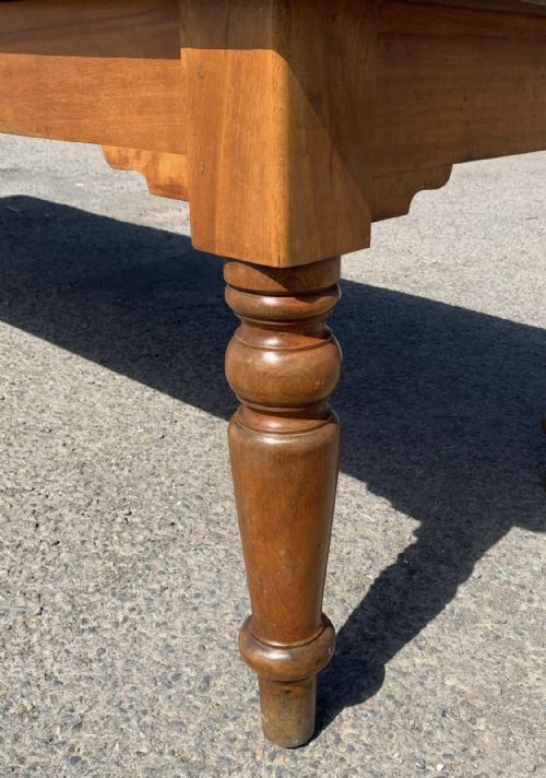 CIRCA 1900 PINE FARMHOUSE KITCHEN TABLE - ADDITIONAL PHOTO 6