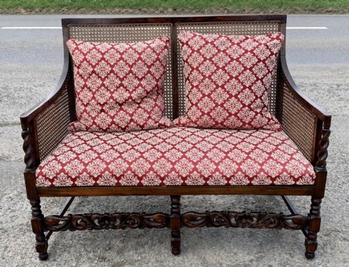 EDWARDIAN OAK BERGERE SUITE - ADDITIONAL PHOTO 3